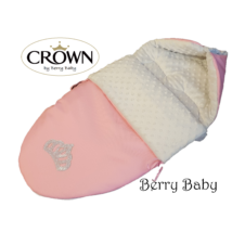 Crown Sleeping Bag-  Pink -Gray Bubble
