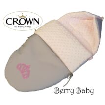 Crown Sleeping Bag- Gray- Baby Pink Bubble