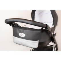 Comfort Storage for Prams: Eco Leather: Black- Silver