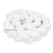 BRAIDED Bumper 360 cm (for 60x120 cm baby bed) : White