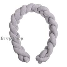 BRAIDED Bumper 360 cm (for 60x120 cm baby bed) : Gray