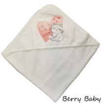 Terry Hooded Towel 75 x 75 cm: Lovely Cat