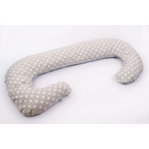 2in1 Nursing Pillow: Gray- White Stars