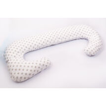 2in1 Nursing Pillow: White-Gray Stars