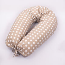 CLASSIC Nursing Pillow Cover: Big Beige Dots