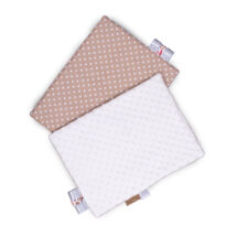 Tag PIllow for Babies: Cream Minky+Brown Dots 50x40 cm
