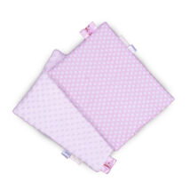 Tag PIllow for Babies: Rose Minky+Rose Dots  30x40 cm