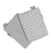 Tag PIllow for Babies: Gray Minky+Gray STars  30x40 cm