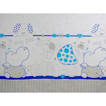 BASIC Cotton Sheet 60x120 cm: Blue Zoo