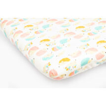Jersey Sheet for 70x140 cm Baby Bed: Rose Hedgehog
