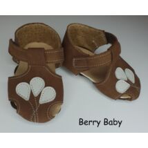 Baby Leather Shoes: Brown Balloons Size 16
