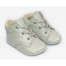 Baby Leather Shoes: Pearl  (with shoelace) Size 18