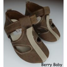 Baby Leather Shoes: Brown Size 17