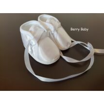 Baby Christening Satin Shoes Size 1 (Boy)
