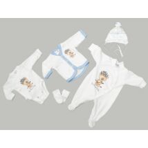 Premium 5 pieces homecoming clothes set- Bear- 56 (newborn)