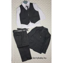 6 parts elegant suit set for little boys- 2 years- black herringbone pattern