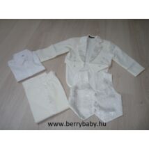 5 part elegant set for little boys: 2 years- white tailcoat 