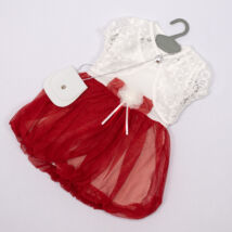 Elegant Dress for Little girls- Red- Size: 1 year