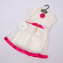 Elegant Dress for Little girls- Pink-White Size: 1 year