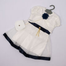 Elegant Dress for Little girls- Darkblue-White Size: 1 year