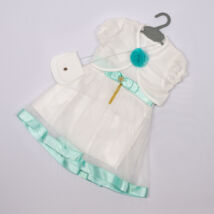 Elegant Dress for Little girls- Mint-White Size: 1 year