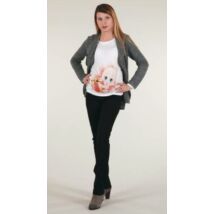 Elegant Maternity Cardigan-Gray XL size