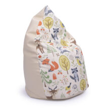 Drop-Shaped Bean Bag-Beige ECO Leather- Forest