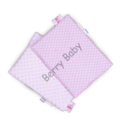 Tag PIllow for Babies: Rose Minky+Rose Dots  30x40 cm
