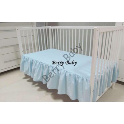 FRILLY Sheet for 60x120 cm Baby Bed: Baby Blue