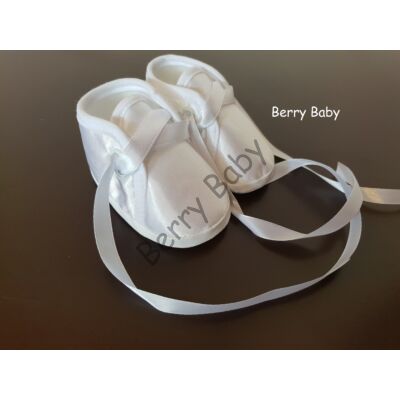 Baby Christening Satin Shoes Size 2 (Boy)