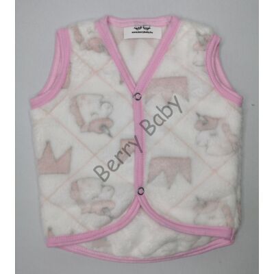 Berry Baby wellsoft vest- White Unicorn 1-2 years